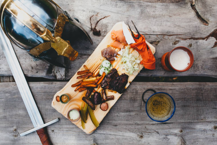 Viking food at Rosala Viking Centre