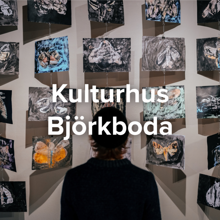 Bild på en utställning i Kuulturhus Björkboda