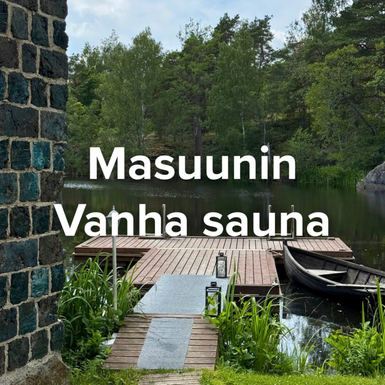 Kuva Masuunin Vanhan saunan laiturista ja lammesta